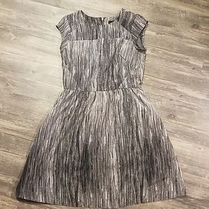 Dress mid-length black and white - S